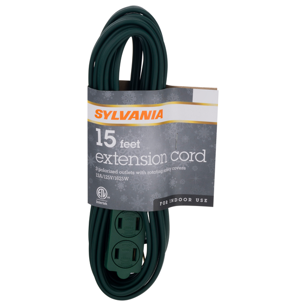 Save on Sylvania Indoor Extension Cord 15 Feet 3 Outlets Order Online