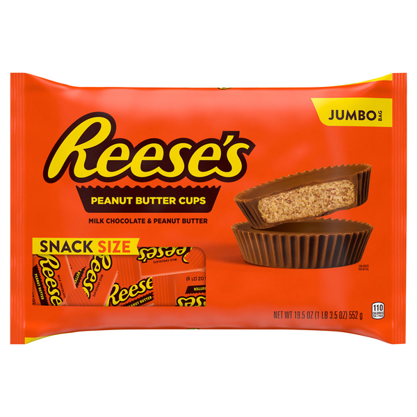 Reese's Milk Chocolate Peanut Butter Cups Candy Snack Size