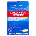CareOne Cold + Flu Severe Pain Reliever Caplets