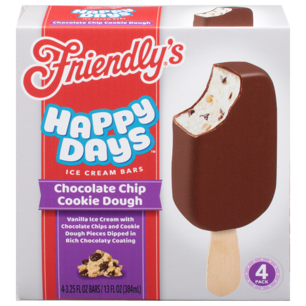 Save on Friendly's Happy Days Ice Cream Bars Chocolate Chip Cookie