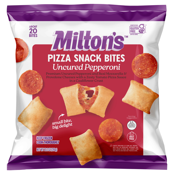 Milton's Gluten Free Uncured Pepperoni Pizza Snack Bites