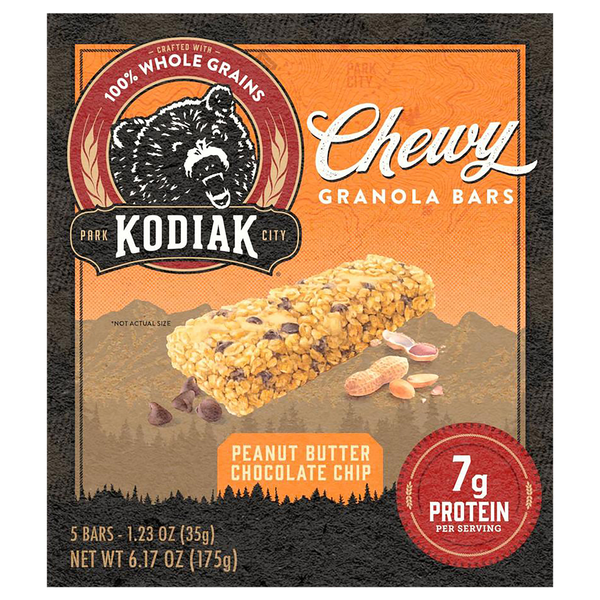 Kodiak Chewy Peanut Butter Chocolate Chip Granola Bar - 5 ct
