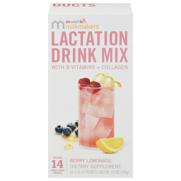 Save on Munchkin Milkmakers Lactation Drink Mix Berry Lemonade 14 ct