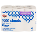 Hannaford 1000 Sheets 1-Ply Toilet Paper Unscented - 12 ct