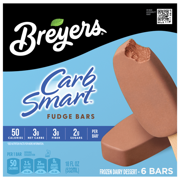 Breyers Carb Smart Fudge Bars - 6 ct
