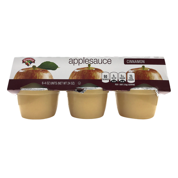 Hannaford Cinnamon Applesauce Cups - 6 ct