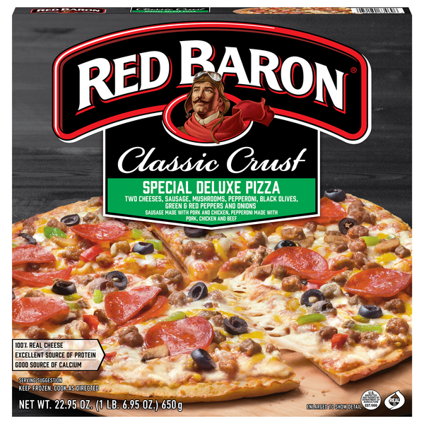Red Baron Classic Crust Special Deluxe Pizza Frozen