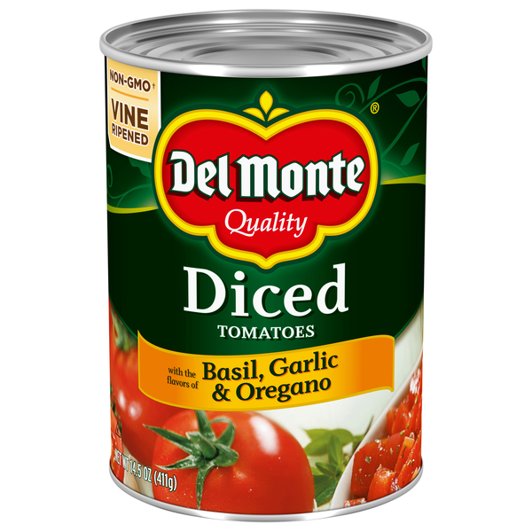 Del Monte Diced Tomatoes with Basil Garlic & Oregano