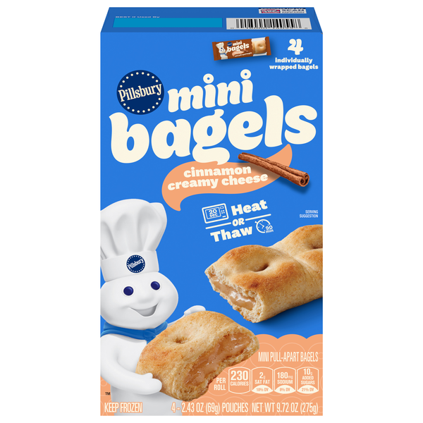 Pillsbury Cinnamon Creamy Cheese Mini Pull-Apart Bagels - 4 ct Frozen