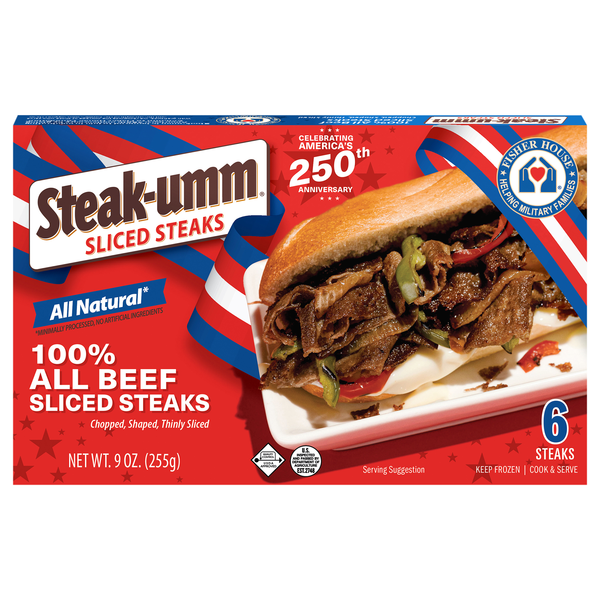 Steak-Umm Sliced Beef Sandwich Steaks - 6 ct Frozen
