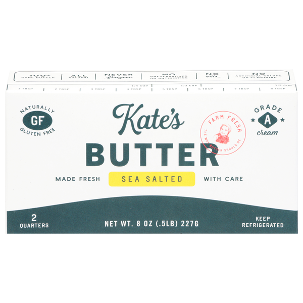 Kate's Creamery 100% Pure Sea Salted Butter Sticks - 2 ct