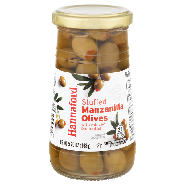 Hannaford Stuffed Spanish Manzanilla Olives with Minced Pimientos