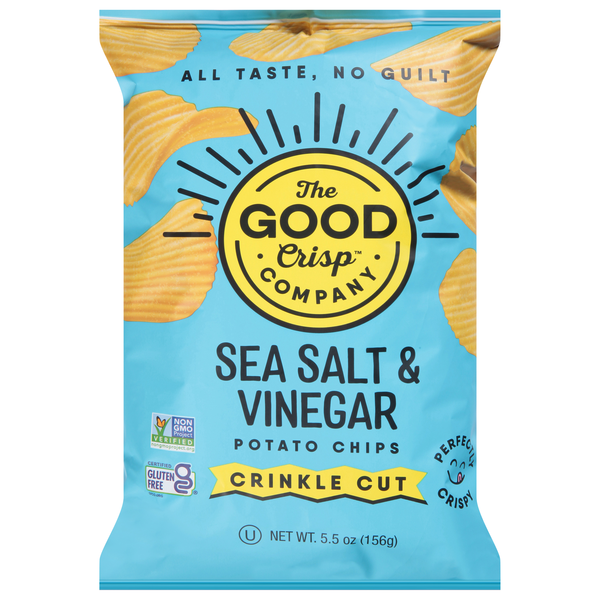 The Good Crisp Company Crinkle Cut Sea Salt & Vinegar Potato Chips