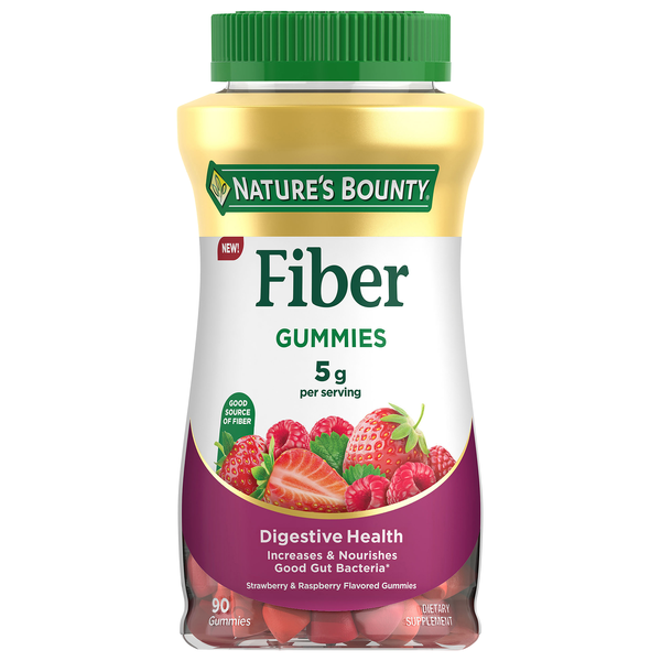 Nature's Bounty Fiber 5 mg Strawberry & Raspberry Gummies