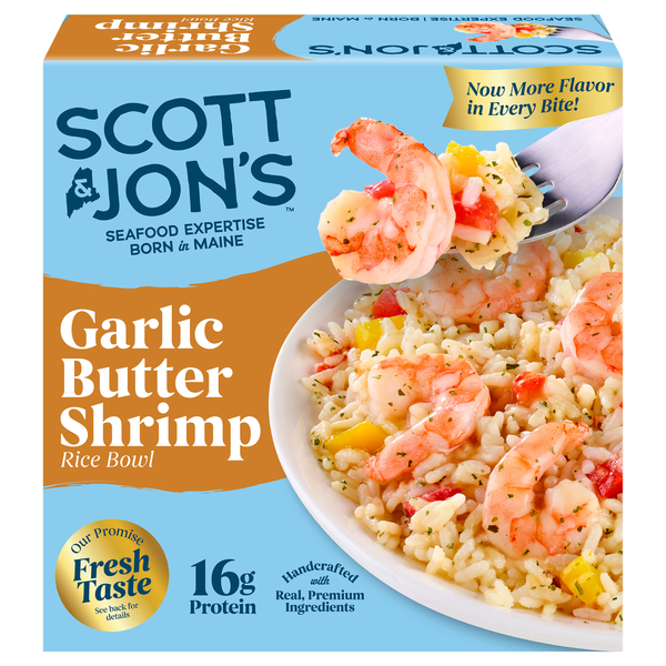 Scott & Jon's Garlic Butter Shrimp Rice Bowl Frozen Meal
