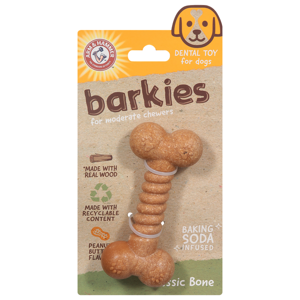 Arm & Hammer Barkies Classic Bone Peanut Butter Flavor Dental Toy for Dogs