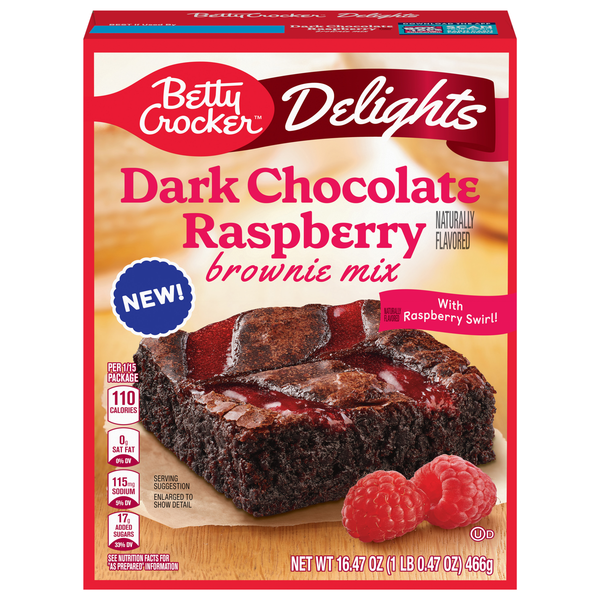 Betty Crocker Delights Dark Chocolate Raspberry Brownie Mix