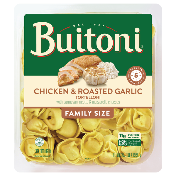 Buitoni Chicken & Roasted Garlic Tortelloni Pasta Family Size Fresh