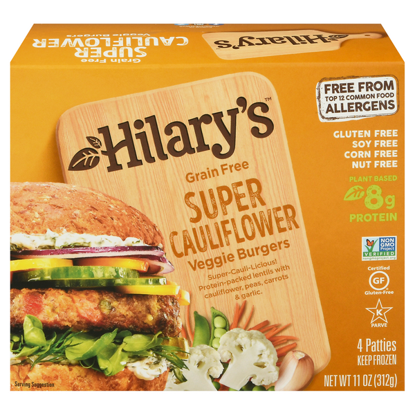 Save on Hilary's Veggie Burgers Super Cauliflower Grain Free 4 ct Order Online Delivery GIANT