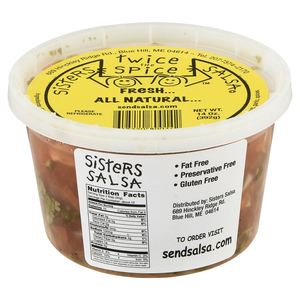 Sisters Salsa Twice the Spice Fresh All Natural Salsa