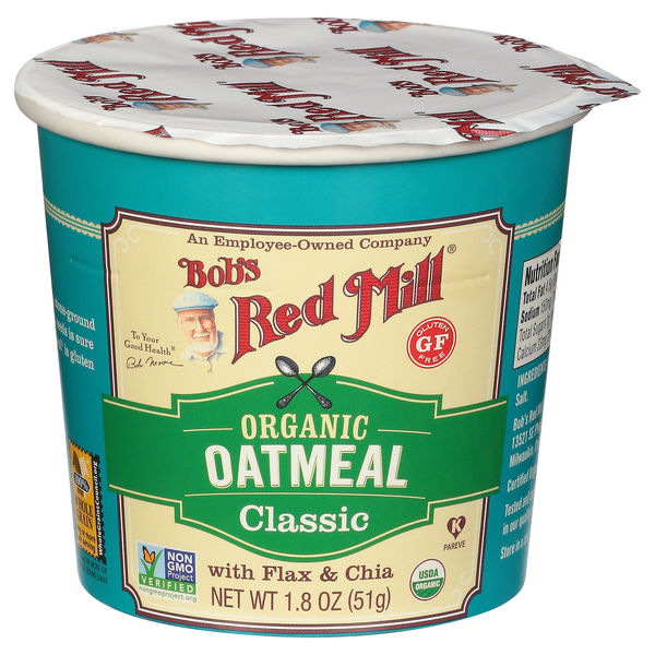 Bob's Red Mill Organic Gluten Free Classic Oatmeal with Flax & Chia