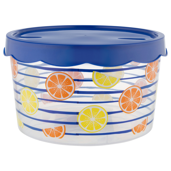 Smart Living Summer Treat Container with Lid Lemons & Oranges