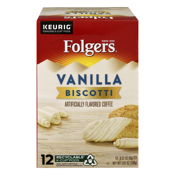 Folgers K-Cups Vanilla Biscotti Coffee 