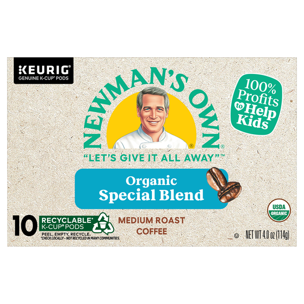 Newman's Own Organic Special Blend Medium Roast Coffee K-Cup Pods