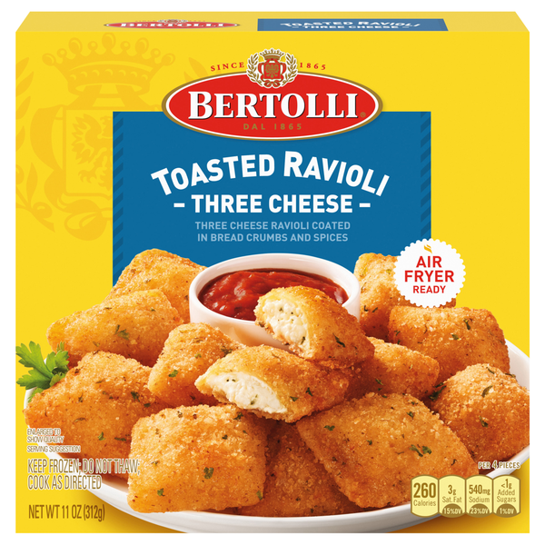 Bertolli Three Cheese Toasted Ravioli Frozen