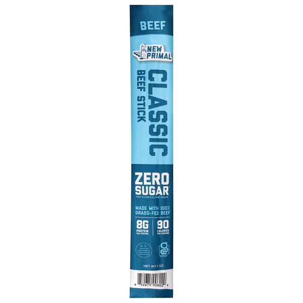 The New Primal Zero Sugar Classic Grass-Fed Beef Stick