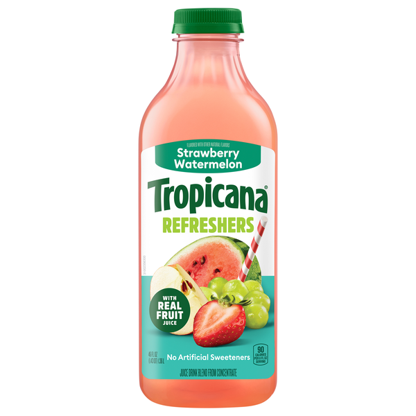 Tropicana Refreshers Strawberry Watermelon Juice Drink Blend Refrigerated