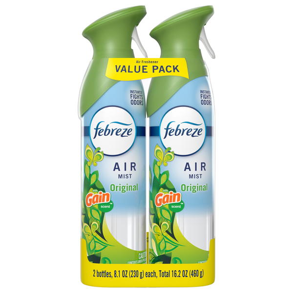 Febreze AIR Mist Original Gain Scent Freshener Trigger Spray - 2 ct