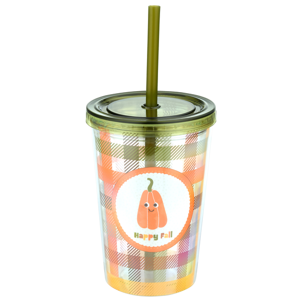 Smart Living Straw Tumbler Happy Fall