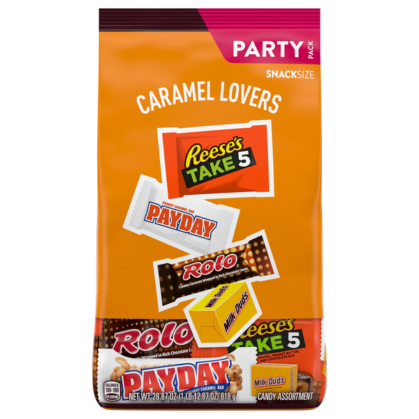 Hershey's Snack Size Caramel Lovers Assorted Candy Party Pack