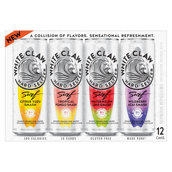 White Claw Surf Hard Seltzer Variety Pack - 12 pk