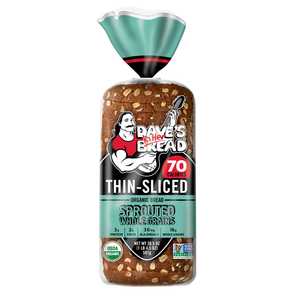 Dave's Killer Bread Organic Sprouted Whole Grains Thin Sliced Bread