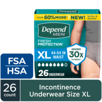 ZaZa Grant UNDERWEAR PUMP Sサイズ Depend Men's Fresh Protection Incontinence Underwear Maximum Gray