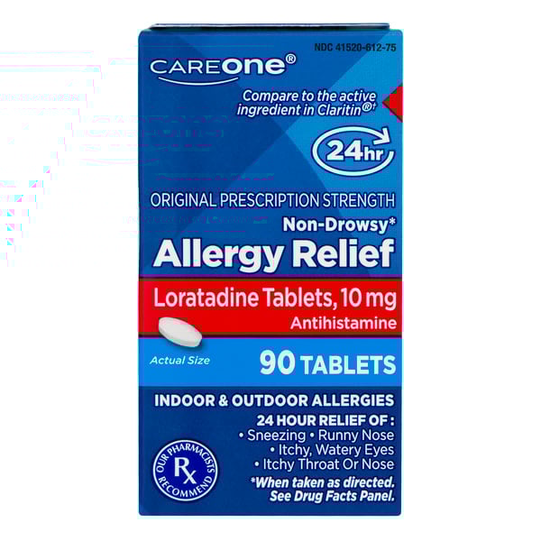 CareOne 24 Hour Non-Drowsy Allergy Relief Loratadine 10 mg Tablets