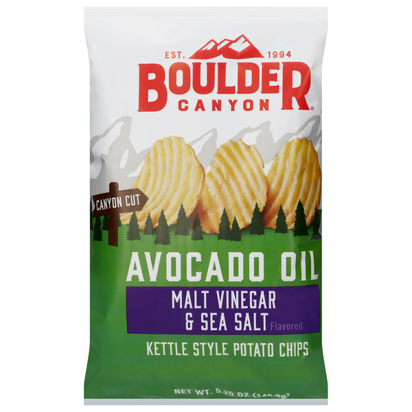 Boulder Canyon Malt Vinegar & Sea Salt Kettle Style Potato Chips