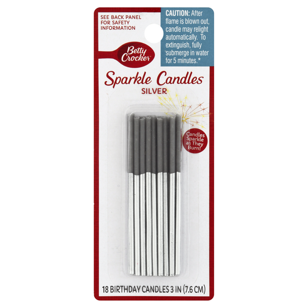Save on Betty Crocker Sparkle Candles Silver Order Online Delivery Giant