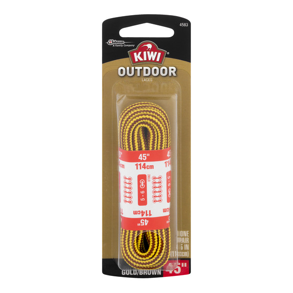 Save on Kiwi Outdoor Laces Round Gold/Brown 45 Inch Order Online Delivery GIANT