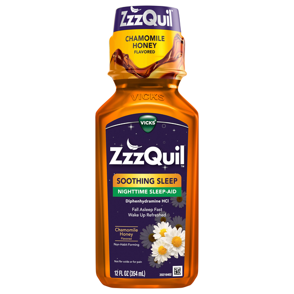 Vicks ZzzQuil Soothing Sleep Chamomile Honey Flavored Nighttime Sleep-Aid