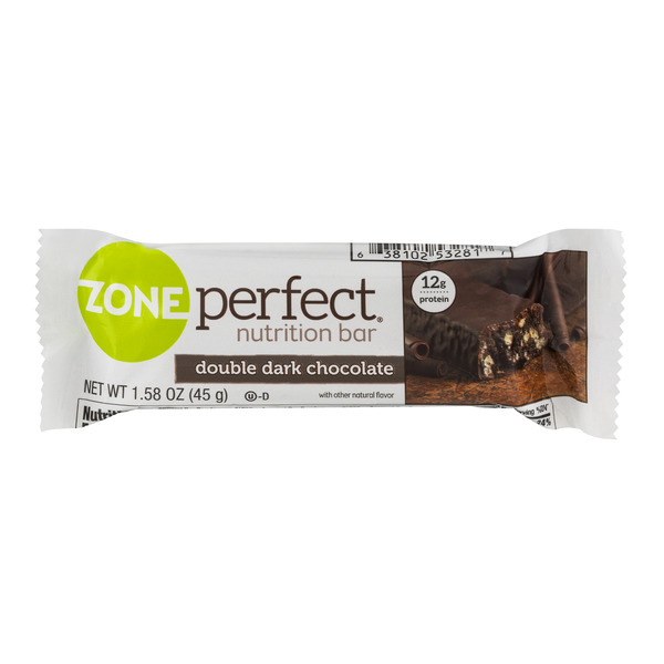 zone bar double dark chocolate nutrition