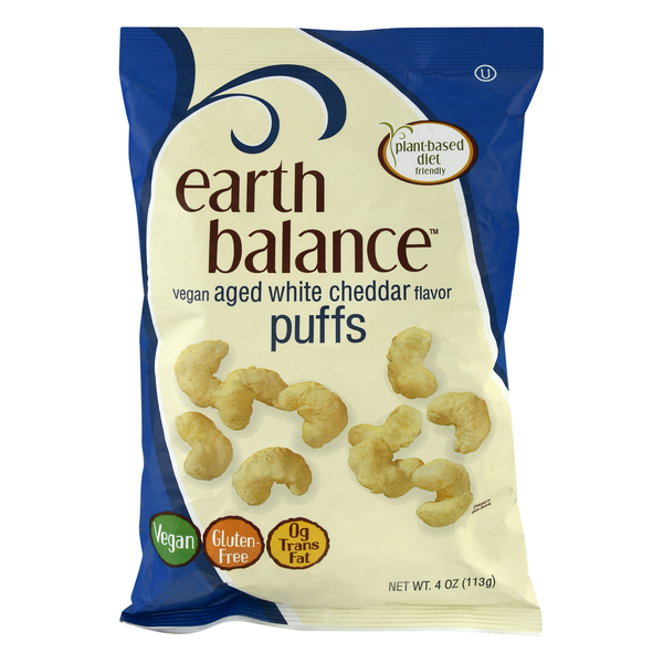 Earth Balance Vegan Gluten Free Aged White Cheddar Flavor Puffs