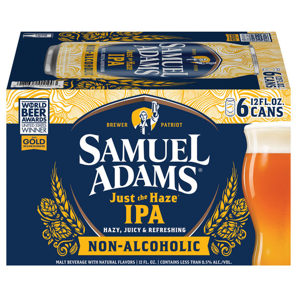 Samuel Adams Just The Haze IPA Non-Alcoholic Beer - 6 pk
