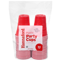 Hannaford Everyday Red Plastic Party Cups 18 oz