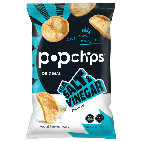 popchips Gluten Free Sea Salt & Vinegar Popped Potato Snack