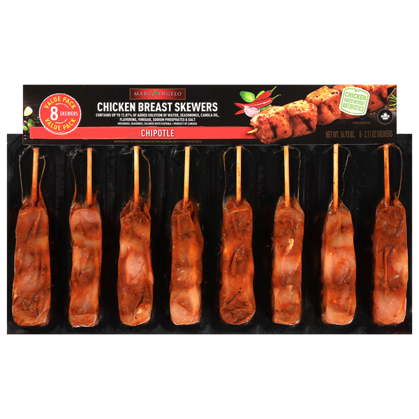 Marc Angelo Chipotle Chicken Breast Skewers - 8 ct