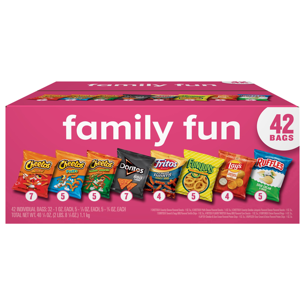 Frito-Lay Snacks Family Fun Variety Pack - 42 ct