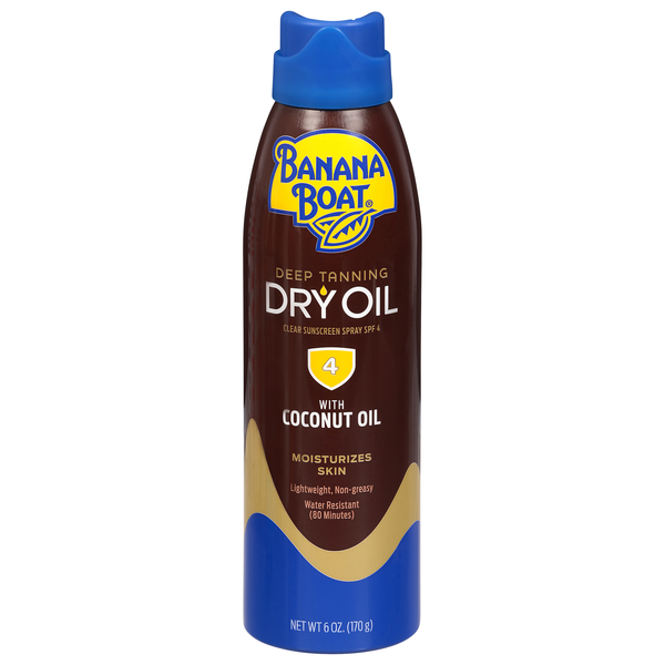 Banana Boat Deep Tanning Dry Oil Sunscreen with Coconut Oil SPF4